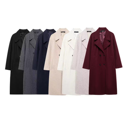 Dam Kappa Kort Dubbelknapp Polyester Med Vinghylsor-2