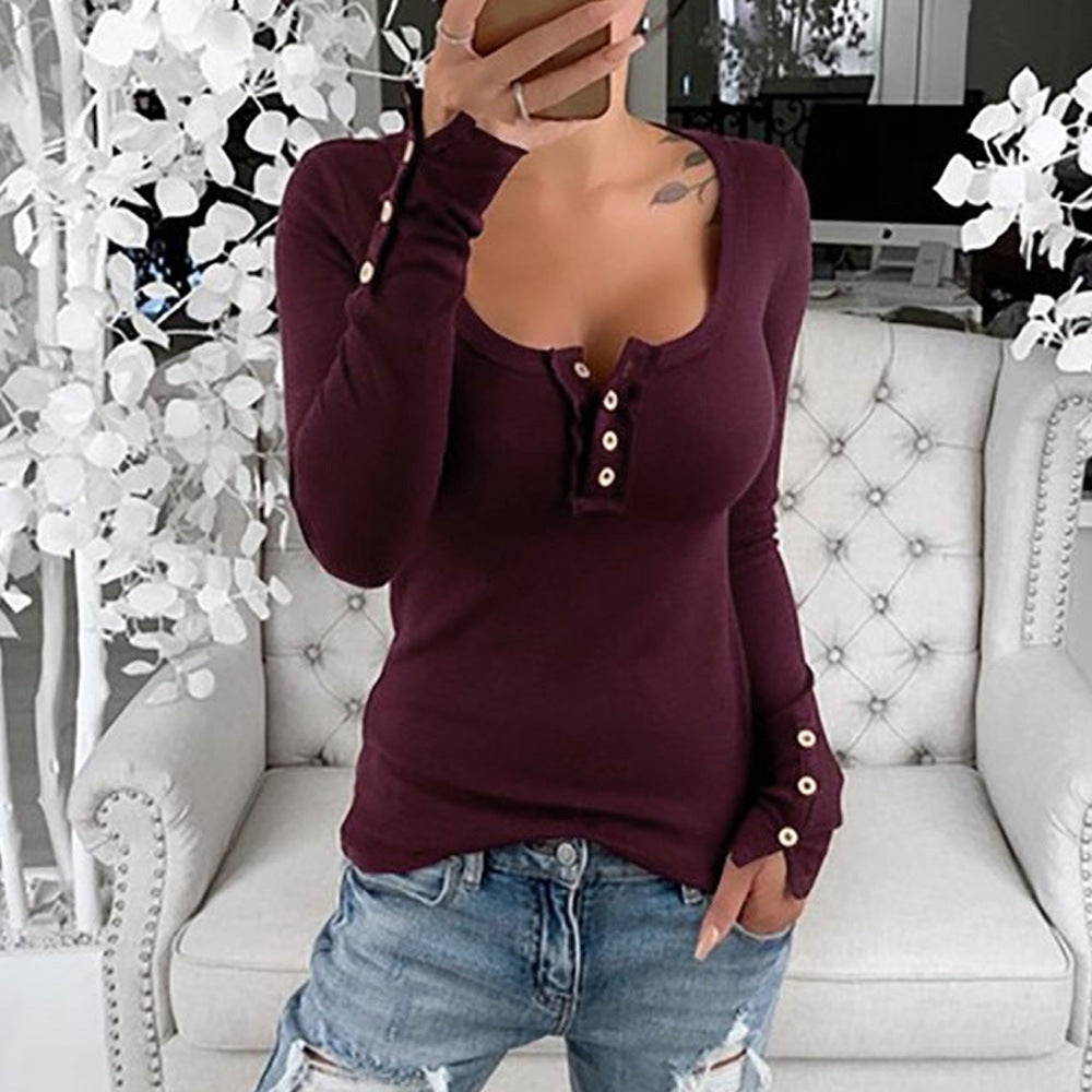 Variant image for Dam Festtoppar U-formad Polyester Långa Ärmar-21