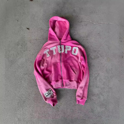 Variant image for Lång Hoodie Dam Tryckt Design Polyester Gatastil-5