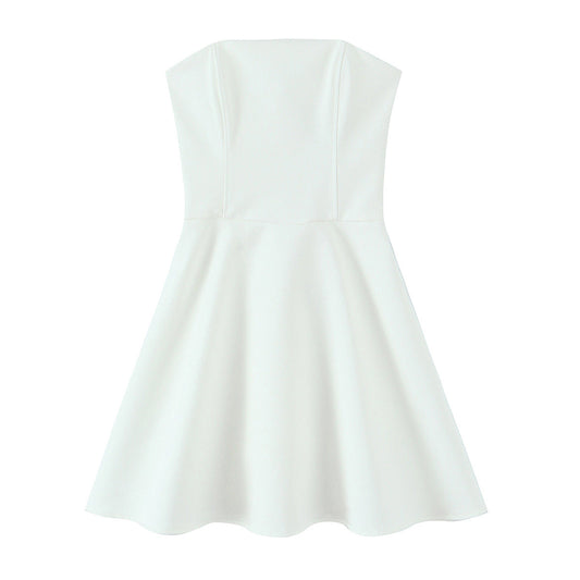 Kvinnor A-Line Klänning Kort Polyester-1