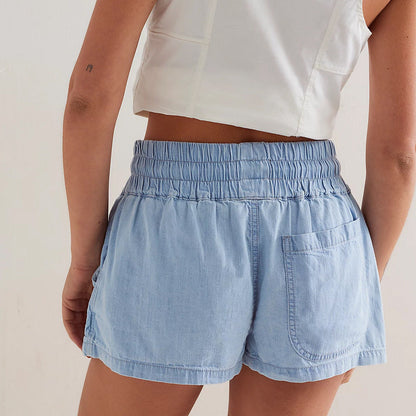 Dam Shorts Casual Med Fickor 100% Bomull-4
