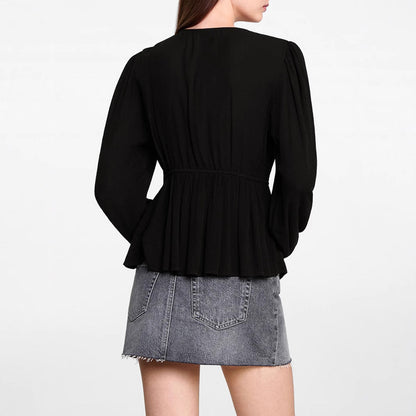 Herrskjorta Monokrom Casual Bomull Långärmad Regular Fit-5