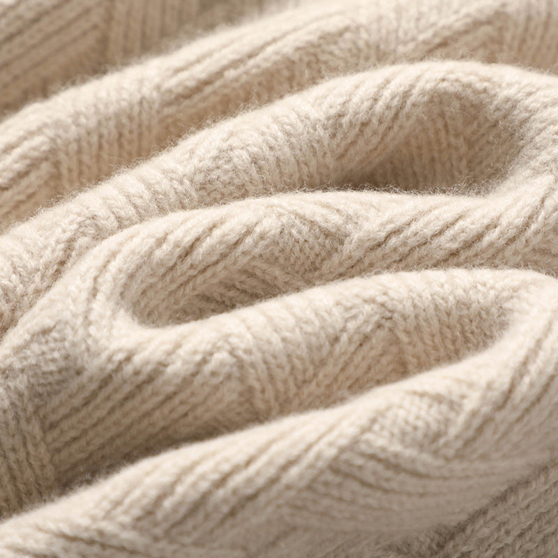 Kvinnors Turtleneck Tröja Kashmir Elegant Normal Passform-5