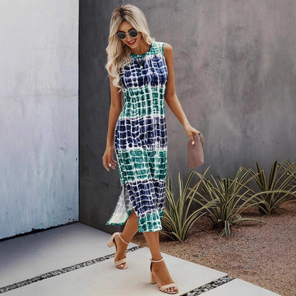 Dam Bodycon Klänning Geometriskt Mönster Mjölksilke-4