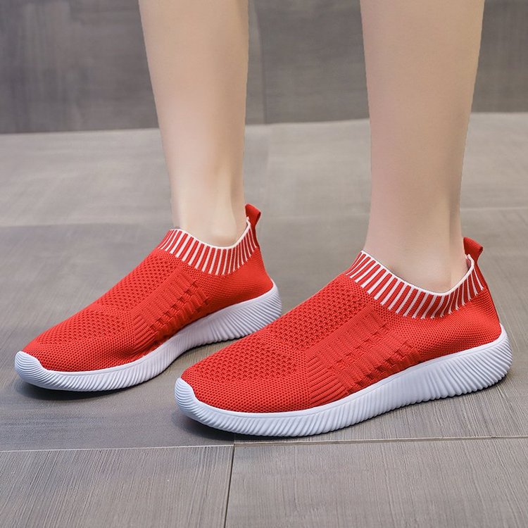 Kvinnors Slip-On Sneakers Sportig Nätmaterial 4