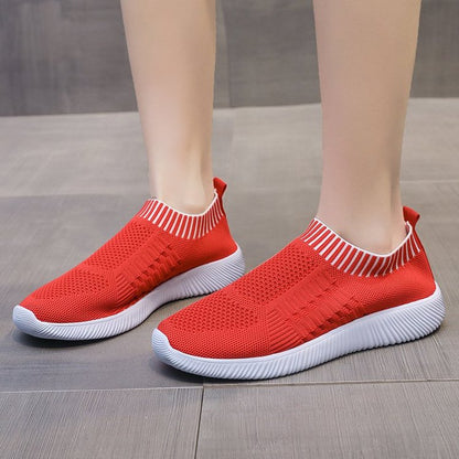 Kvinnors Slip-On Sneakers Sportig Nätmaterial 4