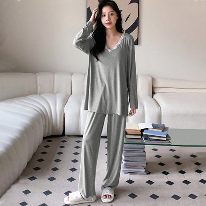 Variant image for Dam Pyjamas Set Långärmad Viskosfiber Casual Komfort-1