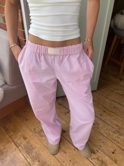 Variant image for Dam Loungebyxor Avslappnad Hög Midja Bomull-1