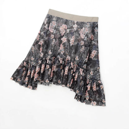 Blus Dam med Blommigt Mönster och Ruffle Design – Lätt och Bekväm för Vår och Sommar 4