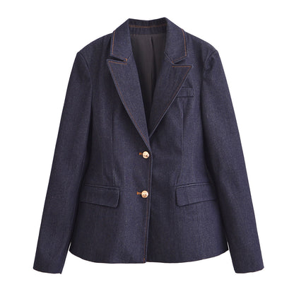 Variant image for Dam Blazer Bustier Set Denim Polyester-1