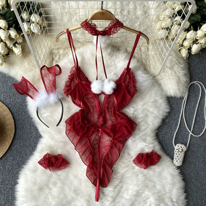 Snygga Damunderkläder Set Med Romantisk Stil Polyester och Spetsar-4