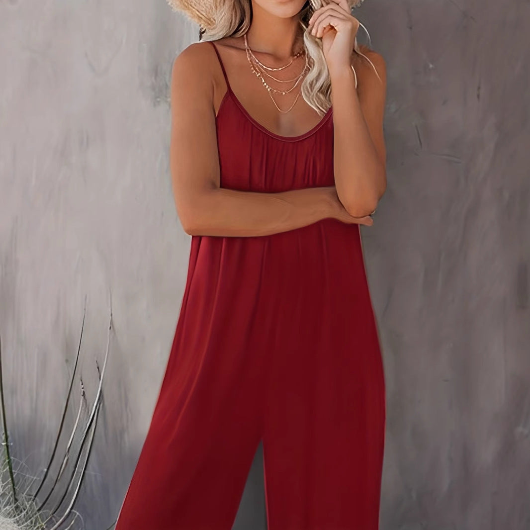 Kvinnors Jumpsuit Löst Snitt Andningsbart Material 3
