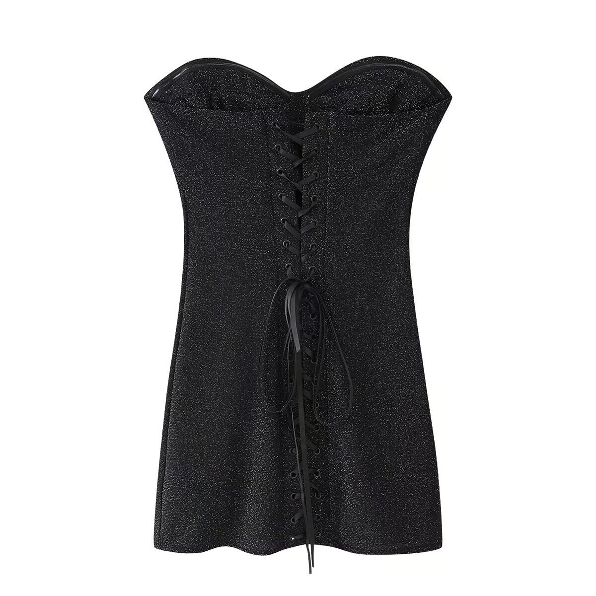 Damklänning A-Line Enfärgad Polyester Ärmlös-4