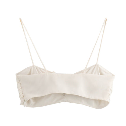 Dam Camisole Blommig Polyester Avslappnad Stil-2