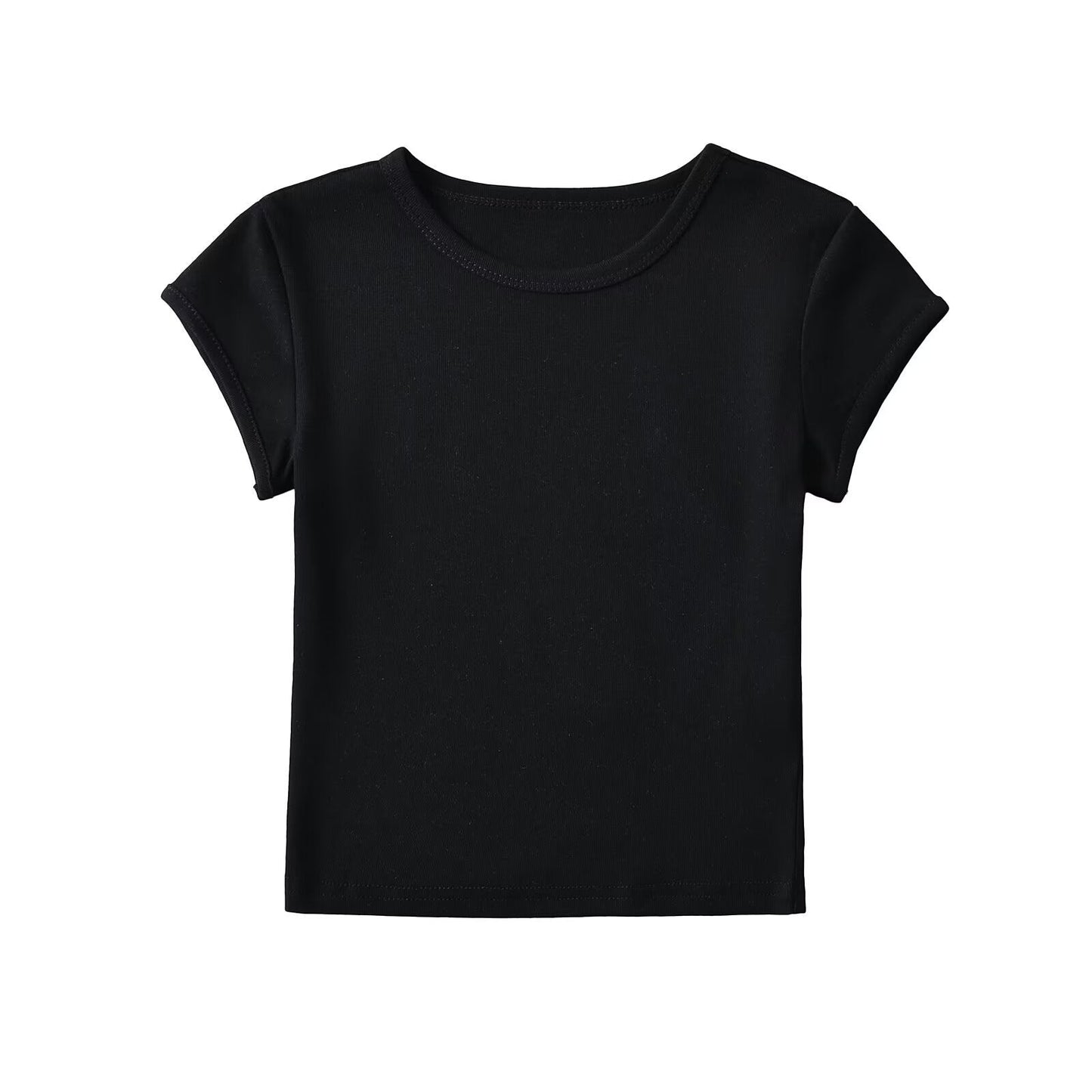 Kvinnors T-shirt Avslappnad Snitt Bomullsblandning-4