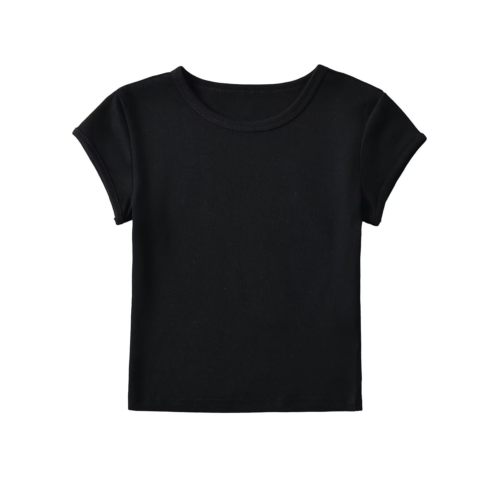 Kvinnors T-shirt Avslappnad Snitt Bomullsblandning-4