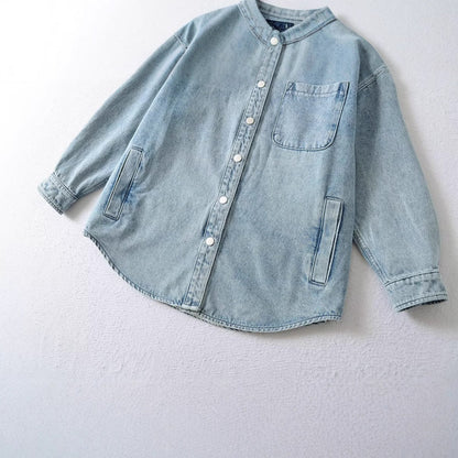 Överdimensionerad Denimjacka för Kvinnor – Högkvalitativ Denim med Fickor, Avslappnad Passform, Mångsidig Design 4