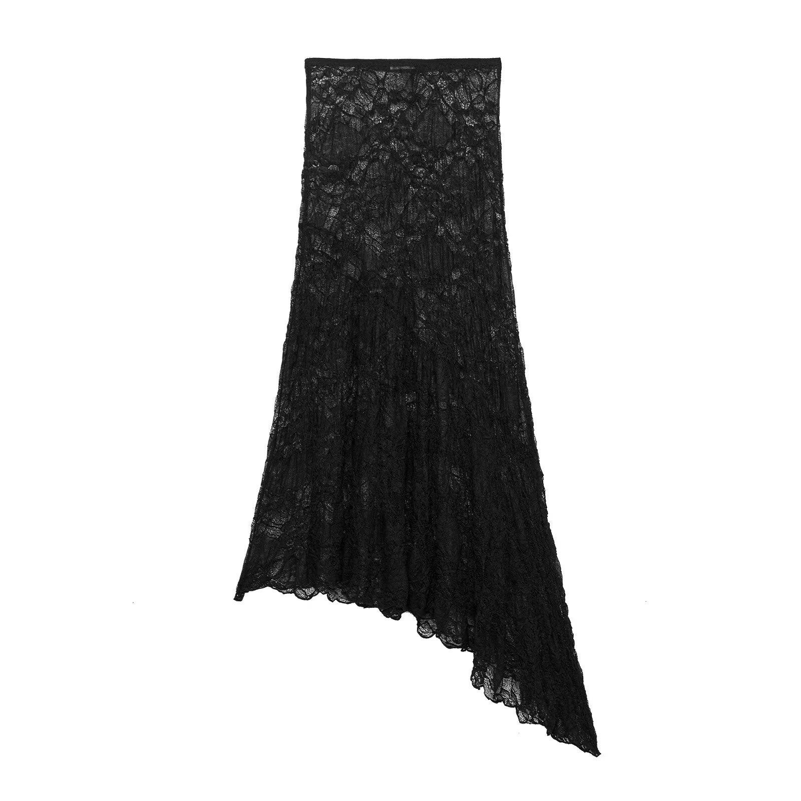 Dam Midi-Rock Slim Fit Spets-5