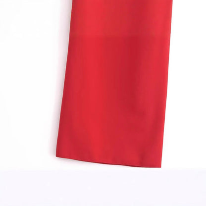 Kvinnors Klänning Asymmetrisk Halsringning Mjuk Material-4