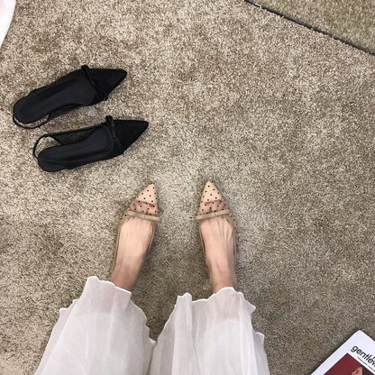 Kvinnors Ballerinas Slingback Elastisk Rem Syntetiskt Material 3
