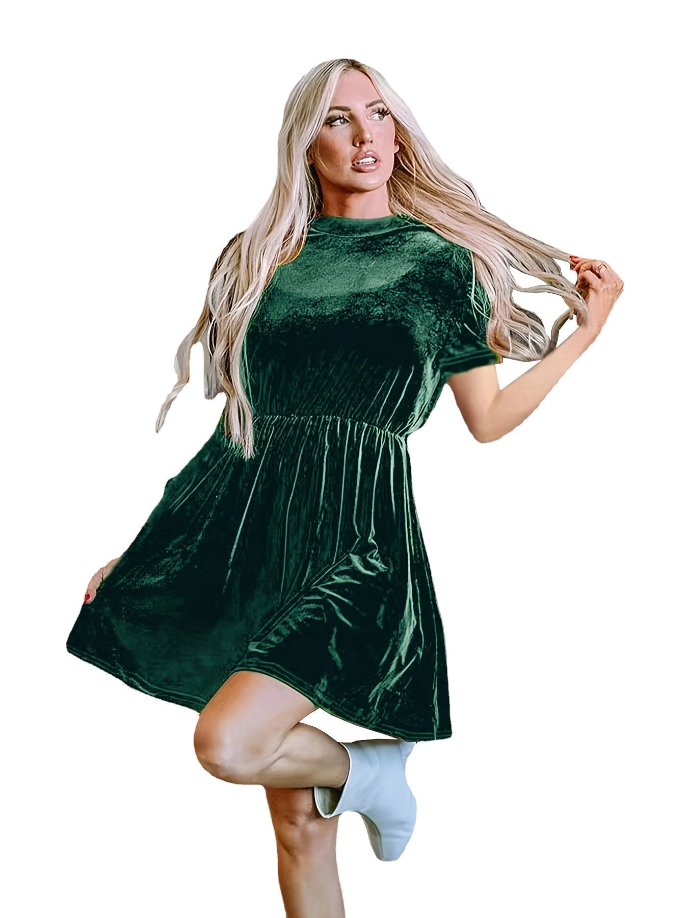 Variant image for Dam A-Linjeformad Midi Kjol Polyester Casual Stil-25