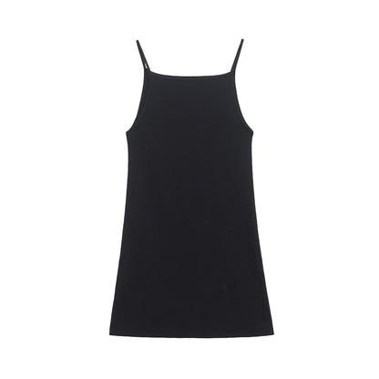 Kvinnors Glittrig Miniklänning Ärmlös Polyester-2