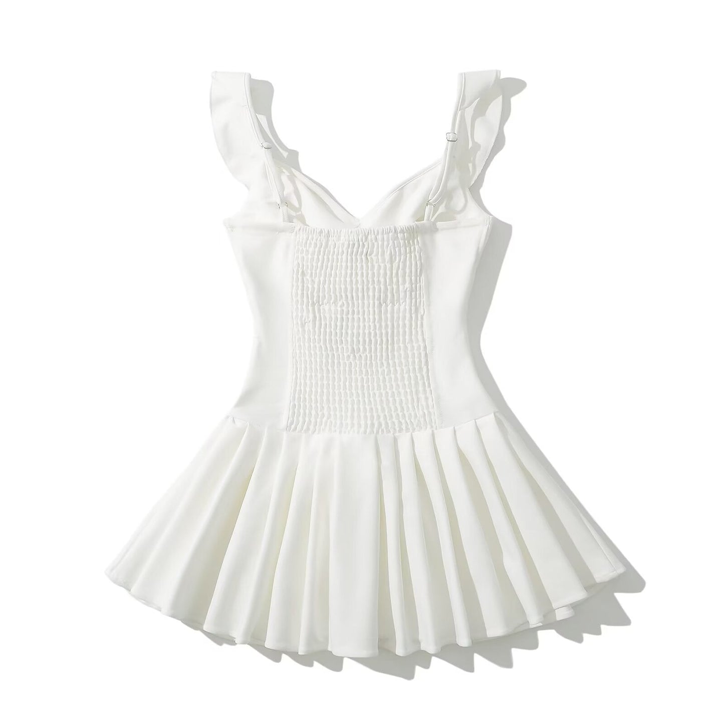 Fina Dam Klänningar Spaghetti Band Enfärgad Högkvalitativt Tyg-3