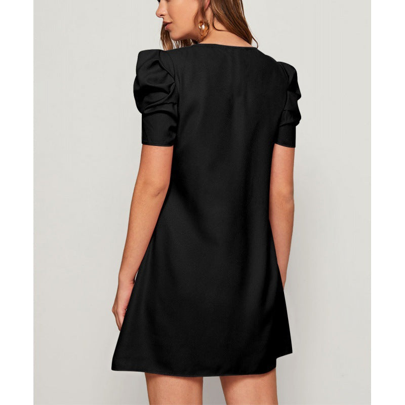 Variant image for Kvinna A-Line Klänning Puffärmar Polyester-1