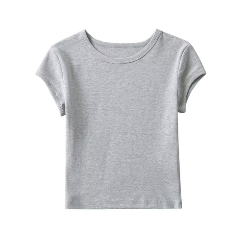 Kvinnors T-shirt Avslappnad Snitt Bomullsblandning-1