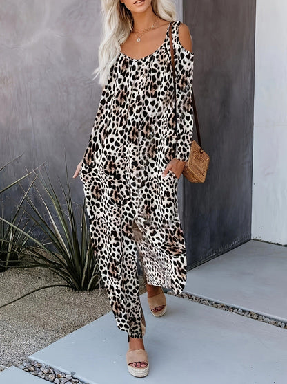 Variant image for Dam Jumpsuit Långärmad Löst Snitt Polyester Hög Midja Casual-73