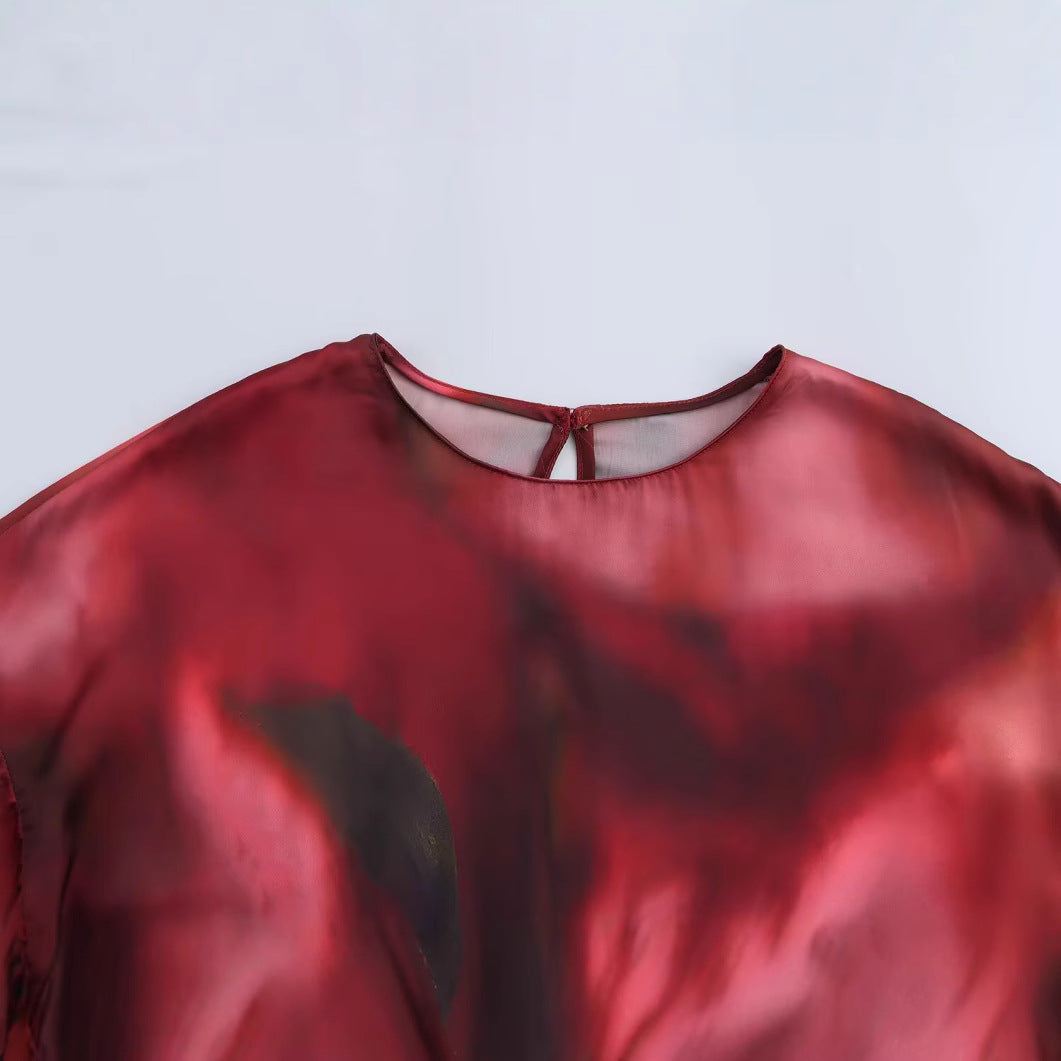 Dam Tröja Långärmad Mönstrad 100% Bomull-3