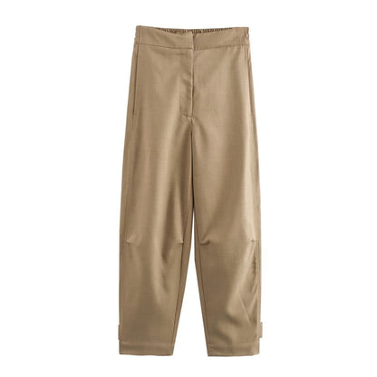 Kvinnors Topp Avslappnad Stil med Bindande Bälte Andningsbart Material-3