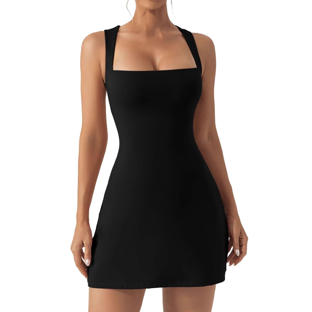 A-Line Klänning för Kvinna Off-Shoulder Design i Mjölk Silke – Ärmlös Kort Klänning för Sommarfester 5