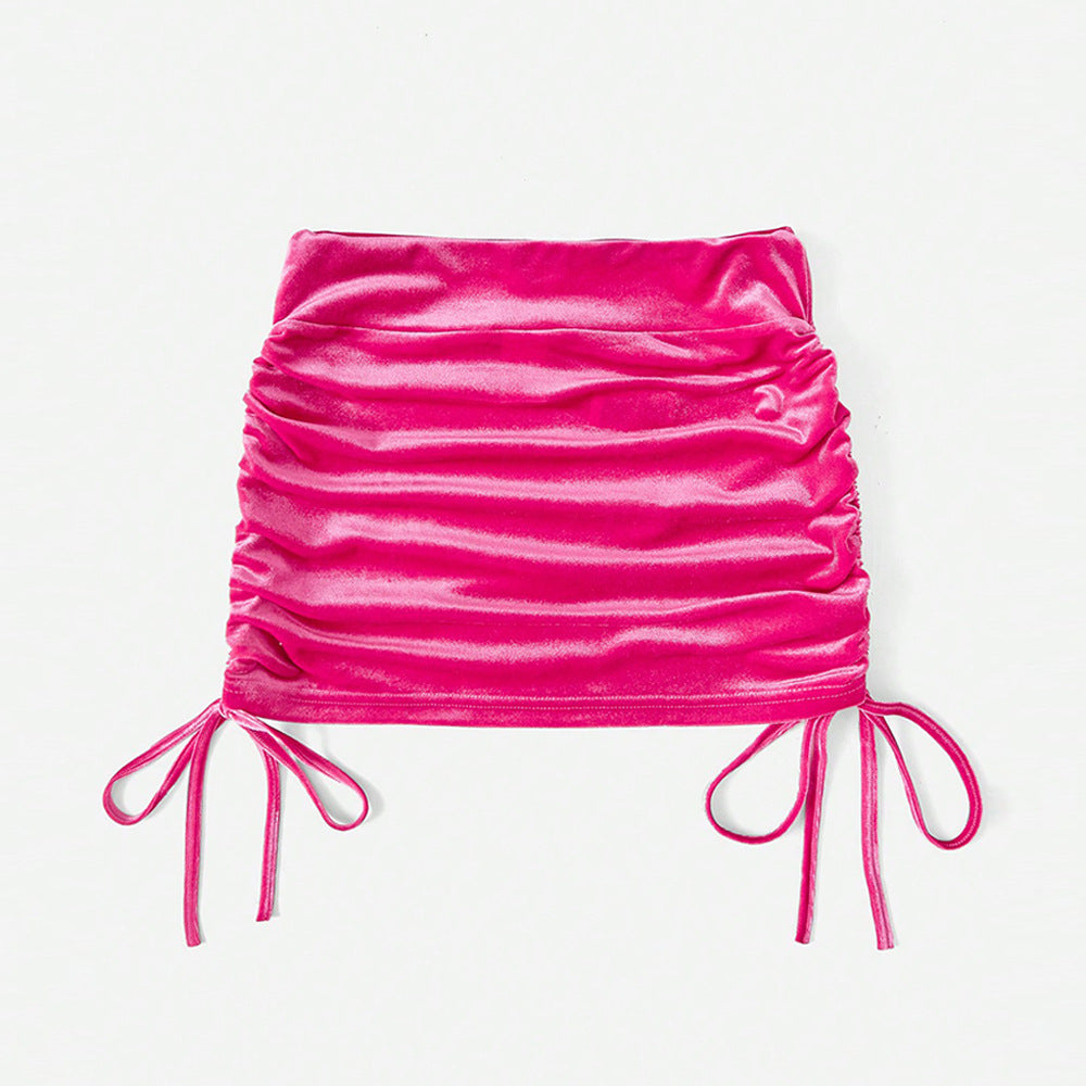 Variant image for Kvinnors Minikjol Bodycon Sammet med Lätt Stretch-1