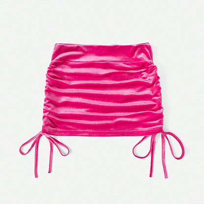 Variant image for Kvinnors Minikjol Bodycon Sammet med Lätt Stretch-1