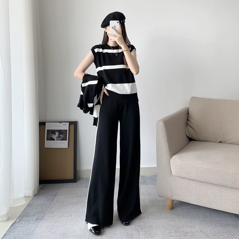 Dam Tre Dela Set Randig Akryl-5
