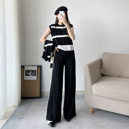 Dam Tre Dela Set Randig Akryl-5