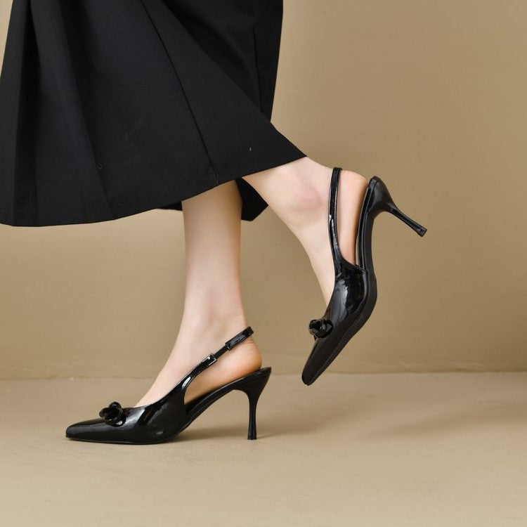 Kvinnor Slingback Skor Dekorativ Slipdesign Syntetmaterial 4