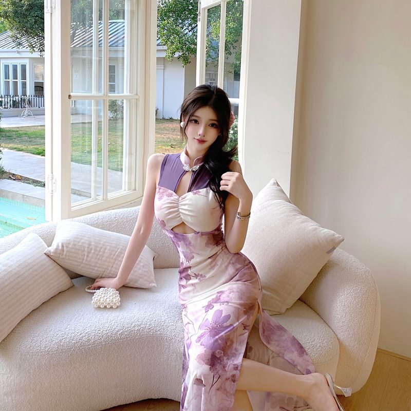 Dam Klänning Bodycon Mönstrad Polyester Smal Fit 5