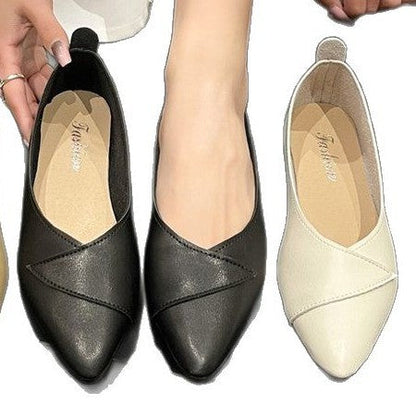 Dam Ballerinaskor Spetsiga Syntetiskt Läder för Eleganta Tillfällen-6