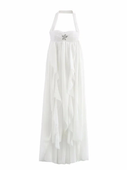 Variant image for Dam Strandklänning Asymmetrisk Snitt Lätt Tyg-1