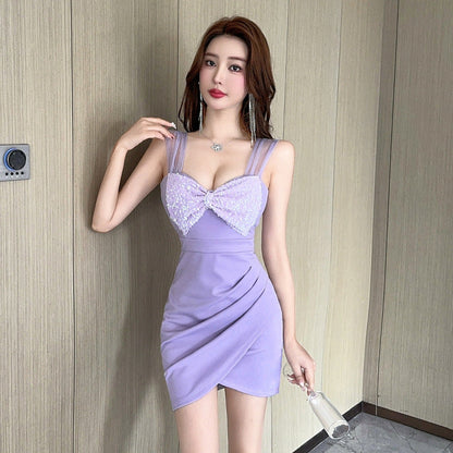 Kvinnors Bodycon Klänning V-hals Ärm- och Korta Längd Polyester Elastan-2