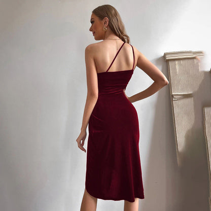 Dam Midi Kjol Asymmetrisk Patchwork Polyester 2