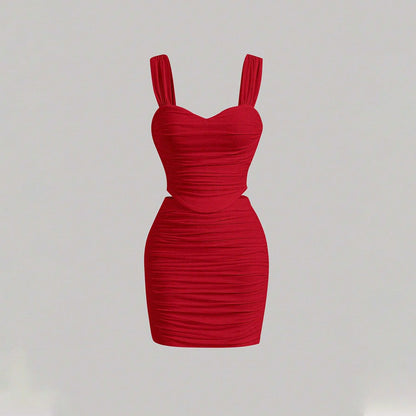 Dam Camisole och Kort Rock Tvådelad Sats för Sommarkläder-2