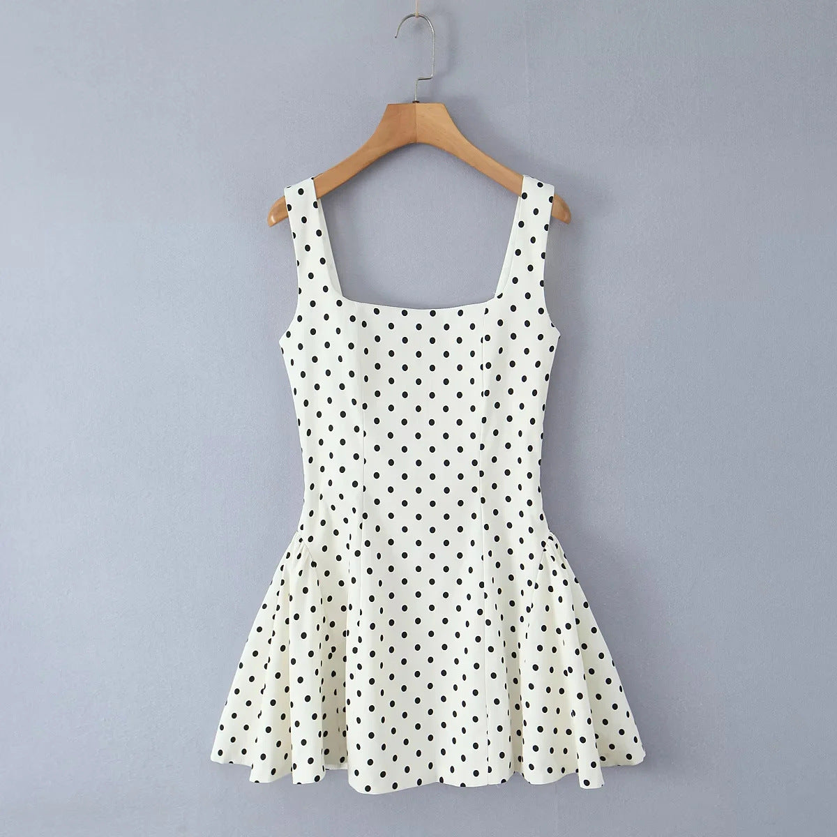 Kvinnors Bröllopsklänning Fyrkantig Halsringning Svängande Kjol Högkvalitativt Tyg 4