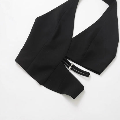 Dam Wrap Top Elegant Drapering Andningsbart Material-4