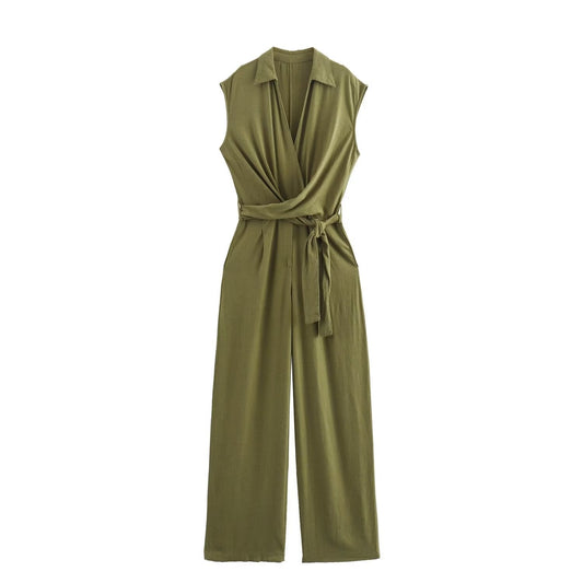 Dam Overall Byxor Street Style Patchwork 100% Bomull-1