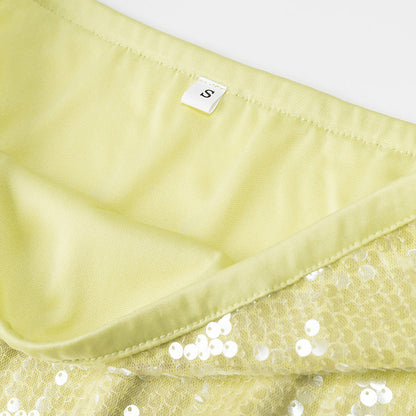 Kvinnors Minikjol Med Paljetter Elastisk Polyester För Festliga Tillfällen 3