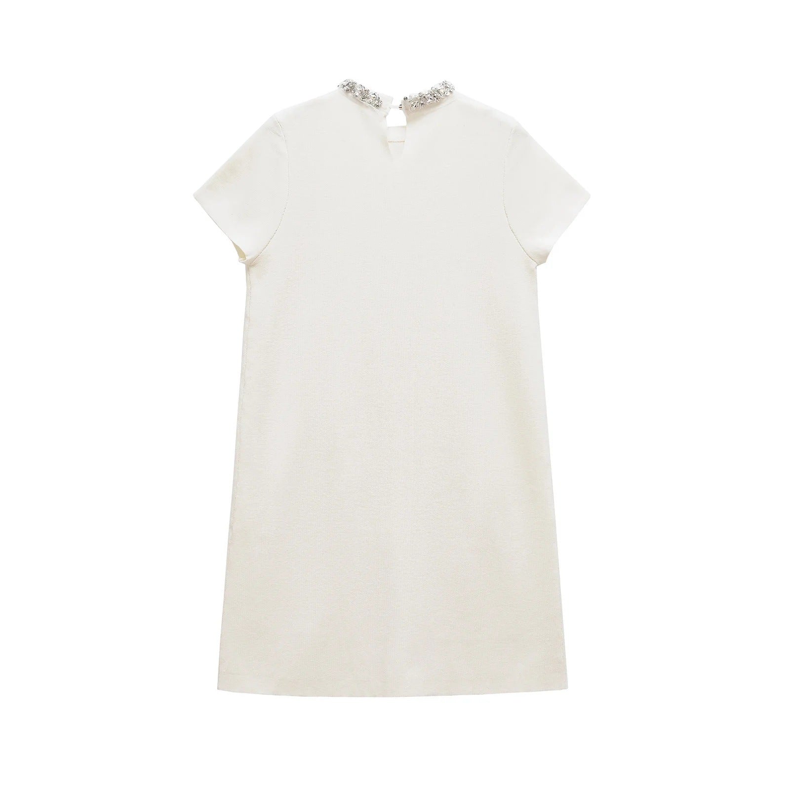 Dam Klänning Elegant Krage med Fickor i Kvalitetsblandning 2