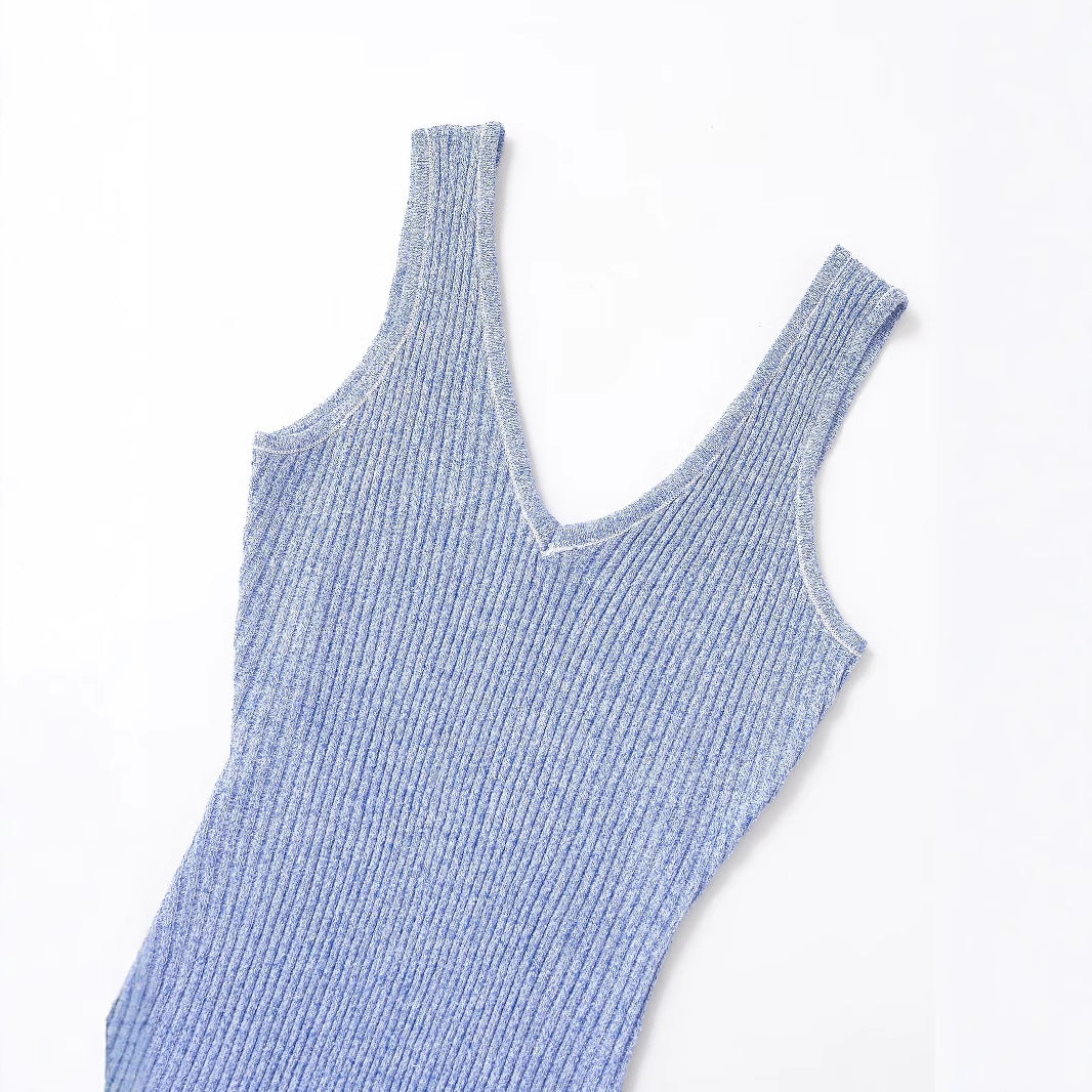 Damklänning V-hals Figurvänlig Elegant i Elastiskt Tyg 3